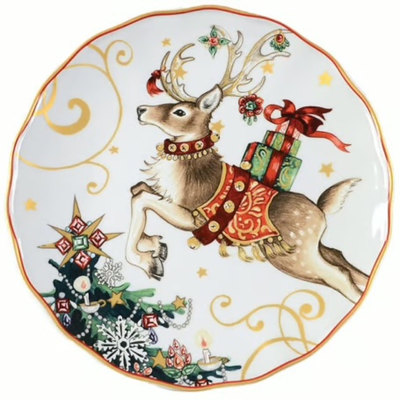 COPY - WILLIAM SONOMA TWAS THE NIGHT BEFORE CHRISTMAS SALAD PLATES - Picture 2 of 2